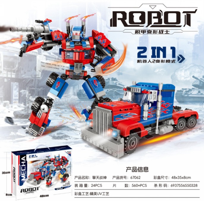 ĐCN - Bộ xếp hình biến hình robot 2in1 527pcs mã 67062
