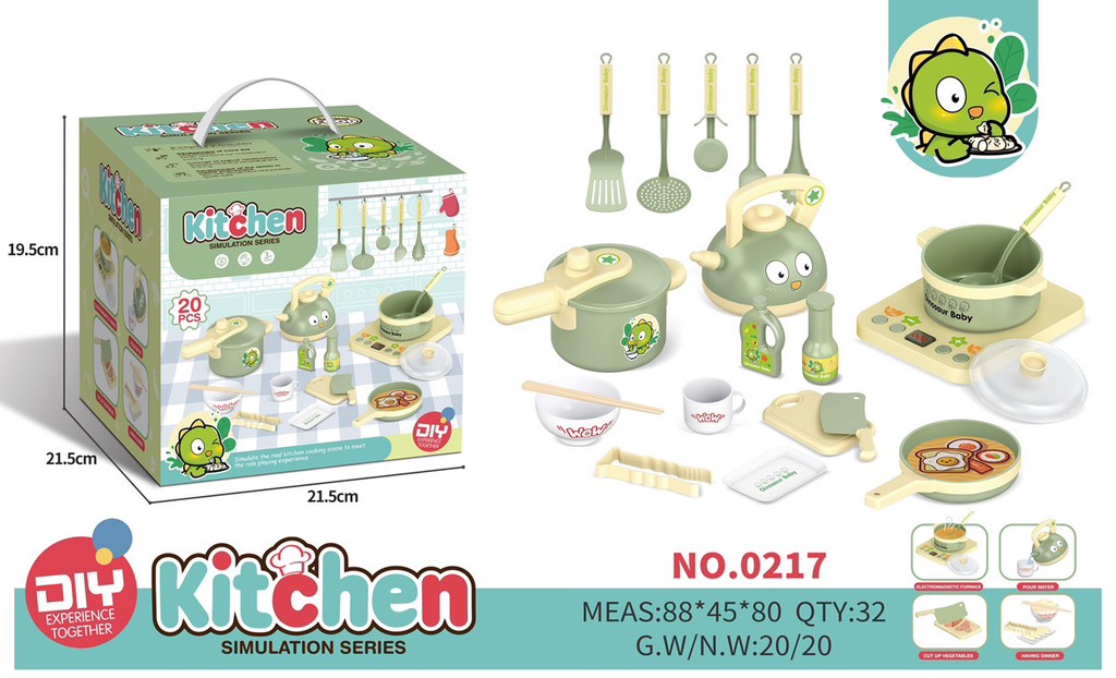 ĐCN - Bộ nấu ăn khủng long xanh mã 0217