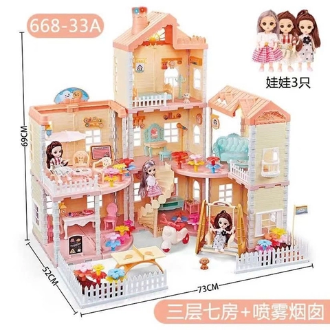 ĐCN - Biệt thự búp bê 276pcs mã 668-33A