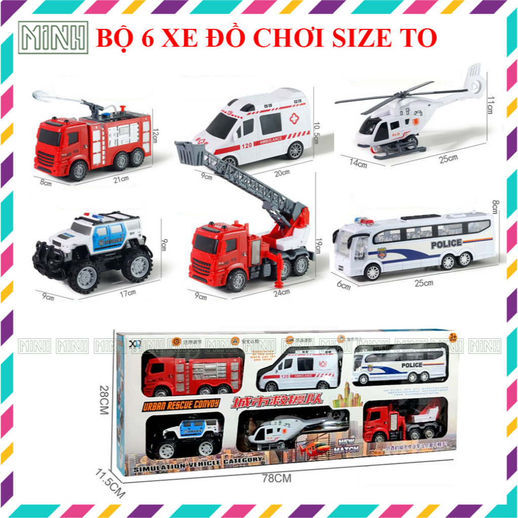ĐCN - Set 6 xe cứu hộ XLQ-6S