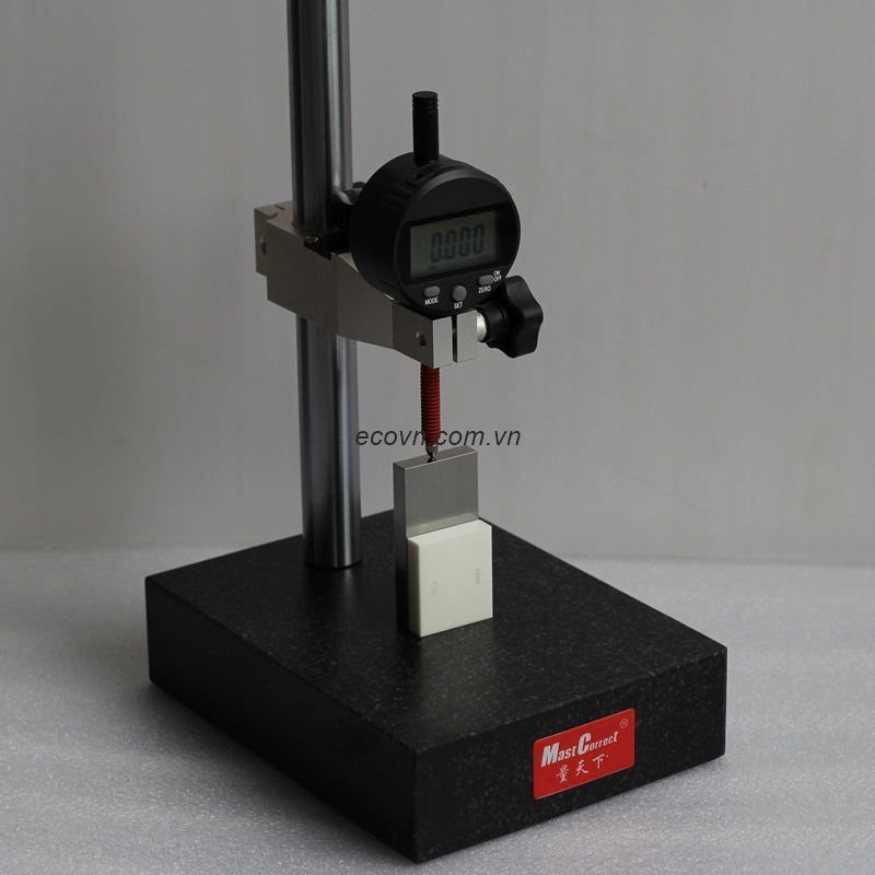 Cách kiểm tra độ phẳng bằng đế granite gá đồng hồ so