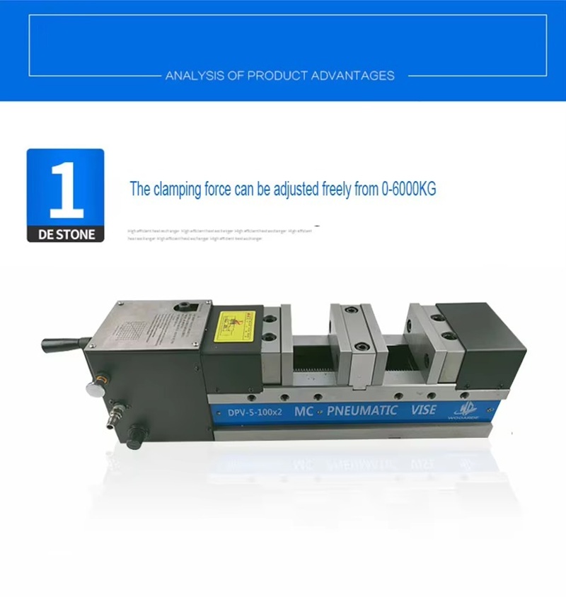 Ê tô khí nén DPV-5-80x2. Kẹp khí nén CNC độ chính xác cao 80x2