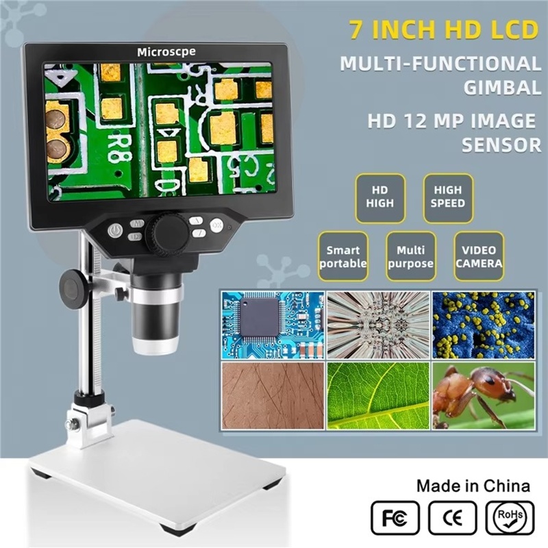 Kính hiển vi kỹ thuật số B1200 Digital Microscope 7 Inch LCD 12MP Zoom 1–1200X