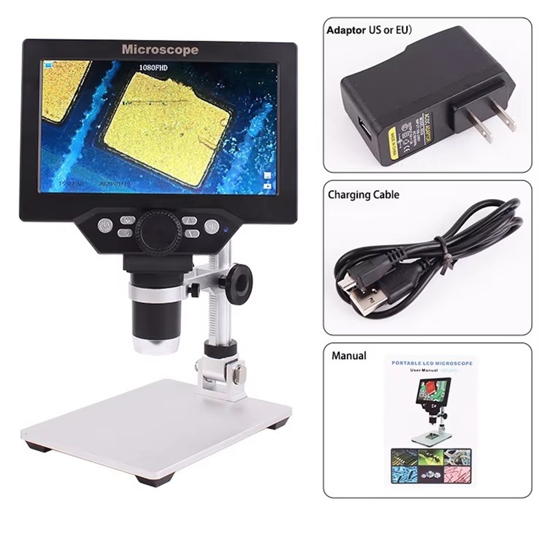 Kính hiển vi kỹ thuật số B1200 Digital Microscope 7 Inch LCD 12MP Zoom 1–1200X