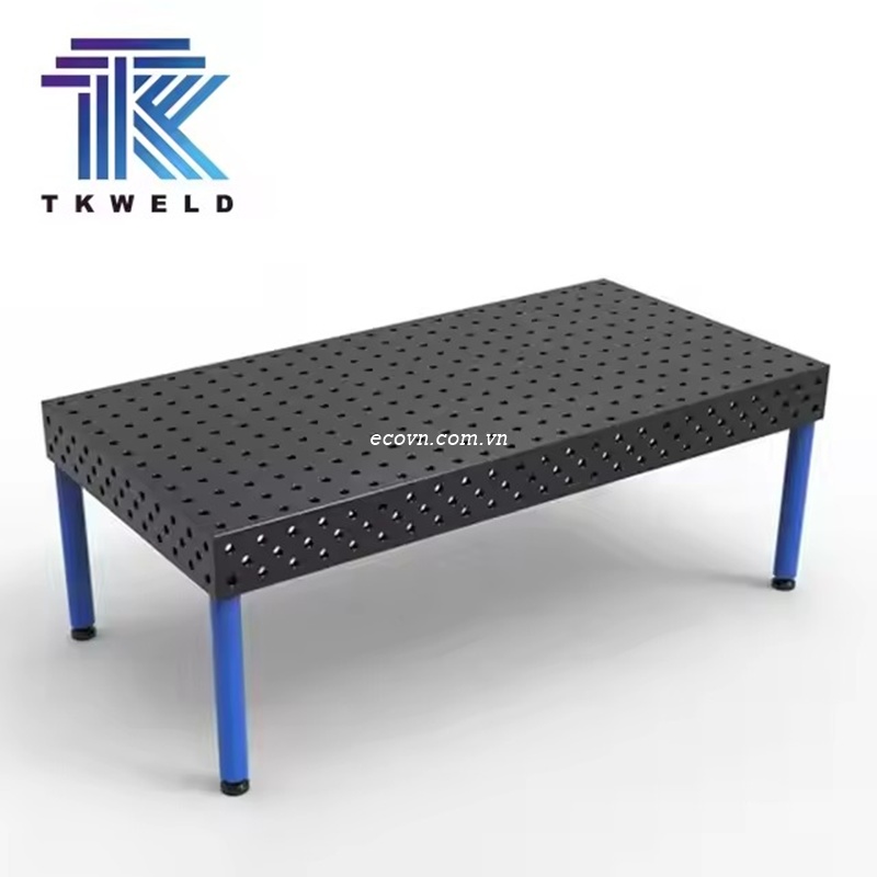 Bàn hàn kích thước 2000x1500mm dùng trong cơ khí chính xác.