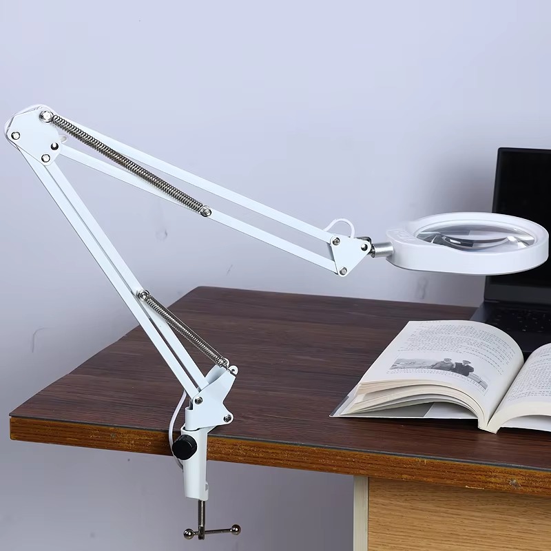 Kính Lúp Kẹp Bàn PD447127 Có Đèn LED Soi Linh Kiện Điện T