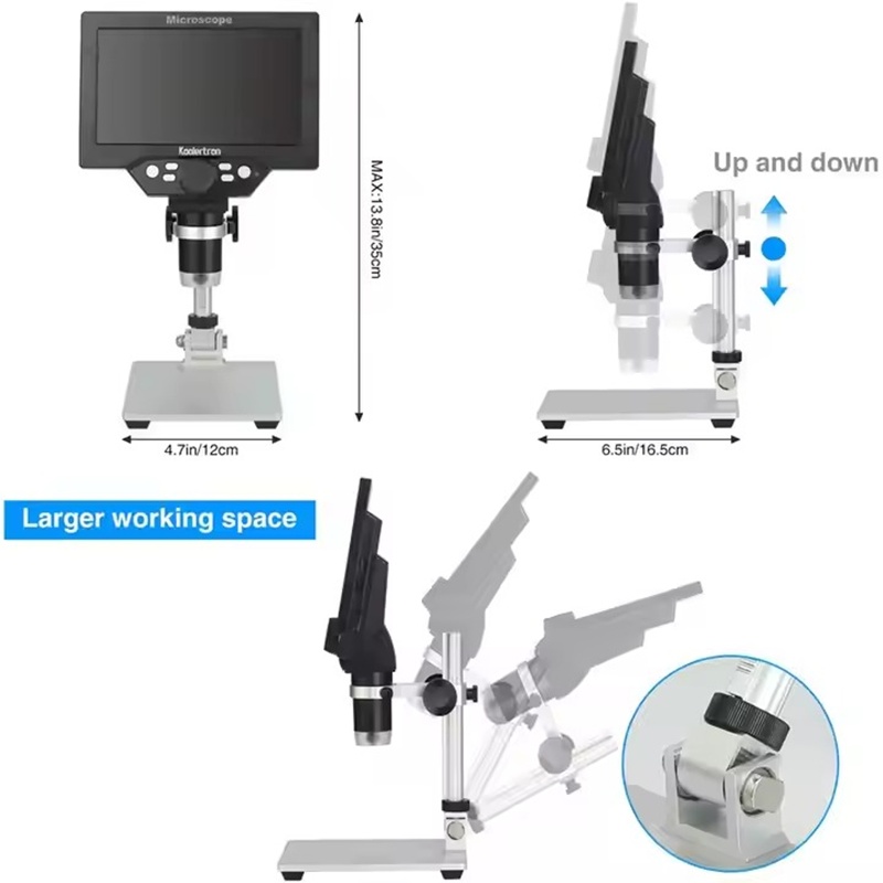 Kính hiển vi kỹ thuật số B1200 Digital Microscope 7 Inch LCD 12MP Zoom 1–1200X