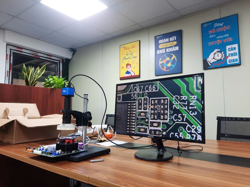 Kính hiển vi công nghiệp 16MP kiểm tra PCB