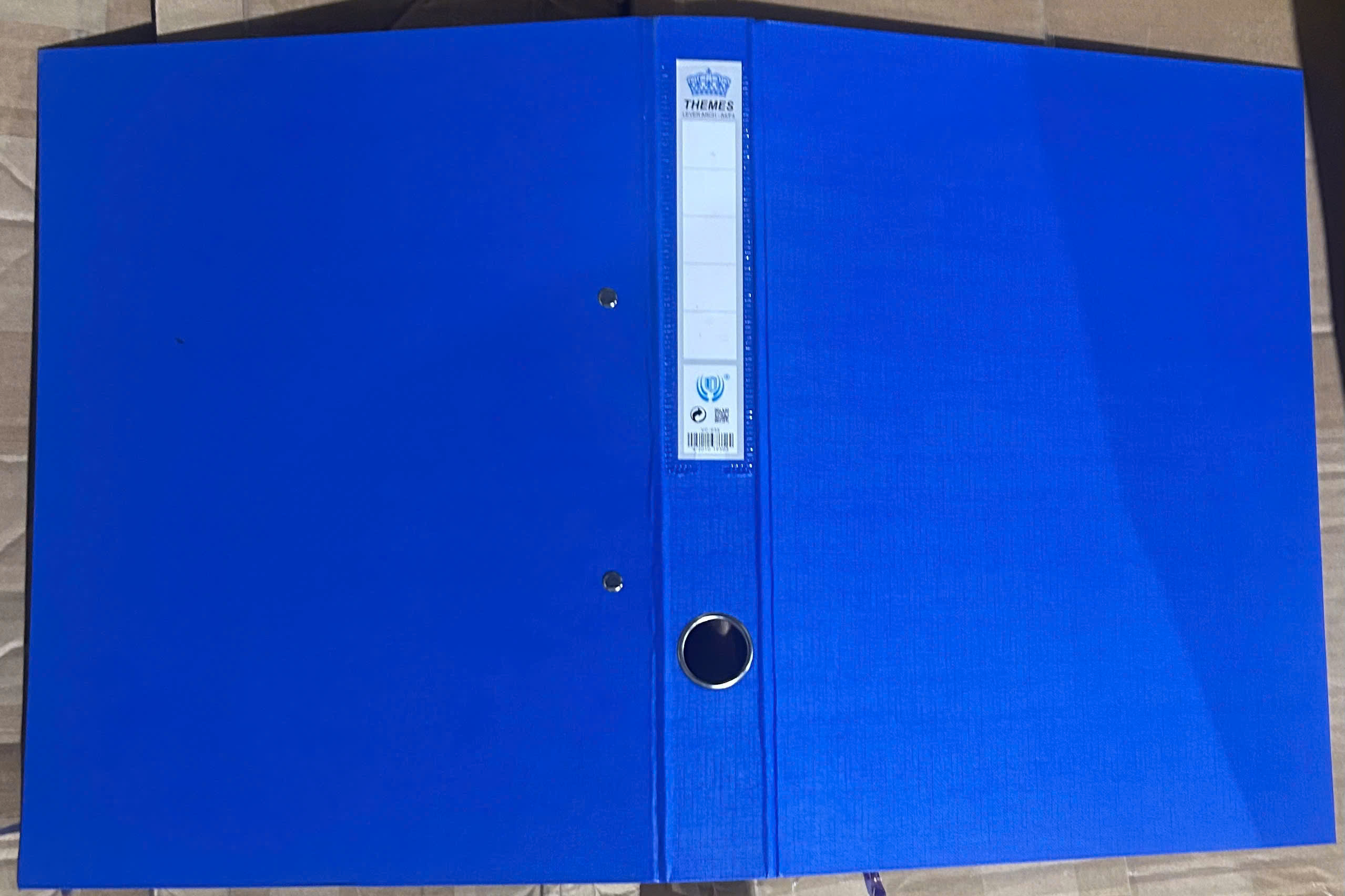 Bìa còng simili 3.5F F4 XD NA VC (còng D) + lỗ