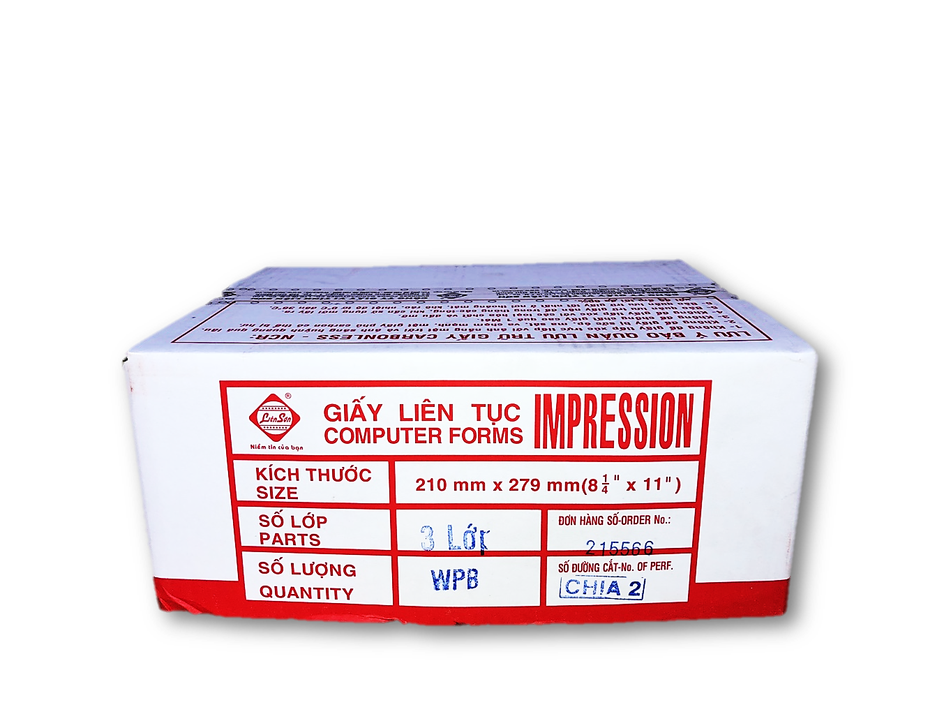 Giấy 210  Liên/2 (A4) 2-5
