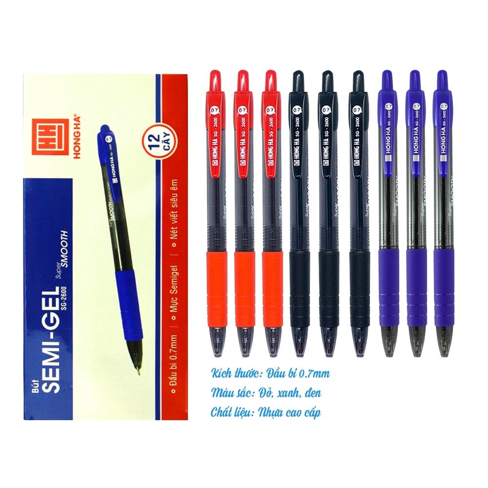 2600X - Bút Semi gel SG 2600  (H/12)