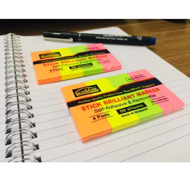 Giấy note 4 màu Suremark SQ 6670