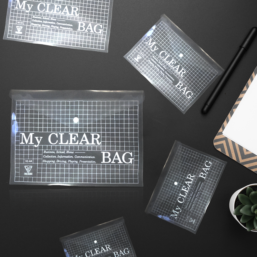 Bìa 1 nút My Clear A4 VC Xấp/12 cái (T/1.200)