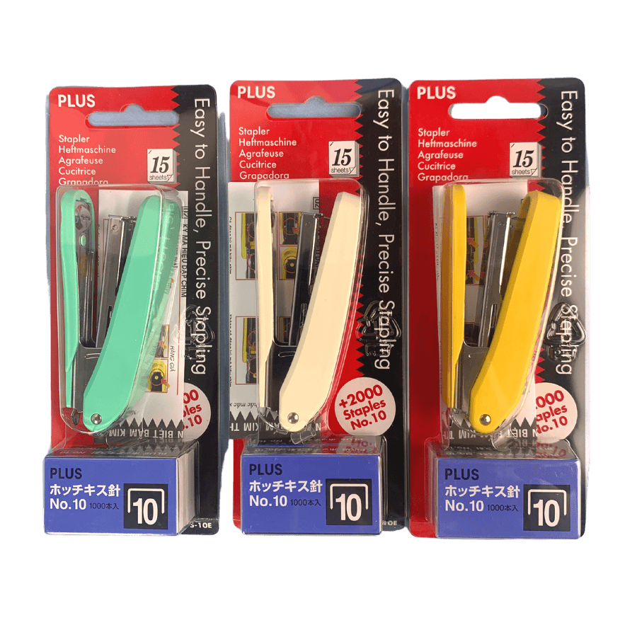 Bấm kim 10E 5 màu kèm 2 hộp kim Plus CH (T/100)