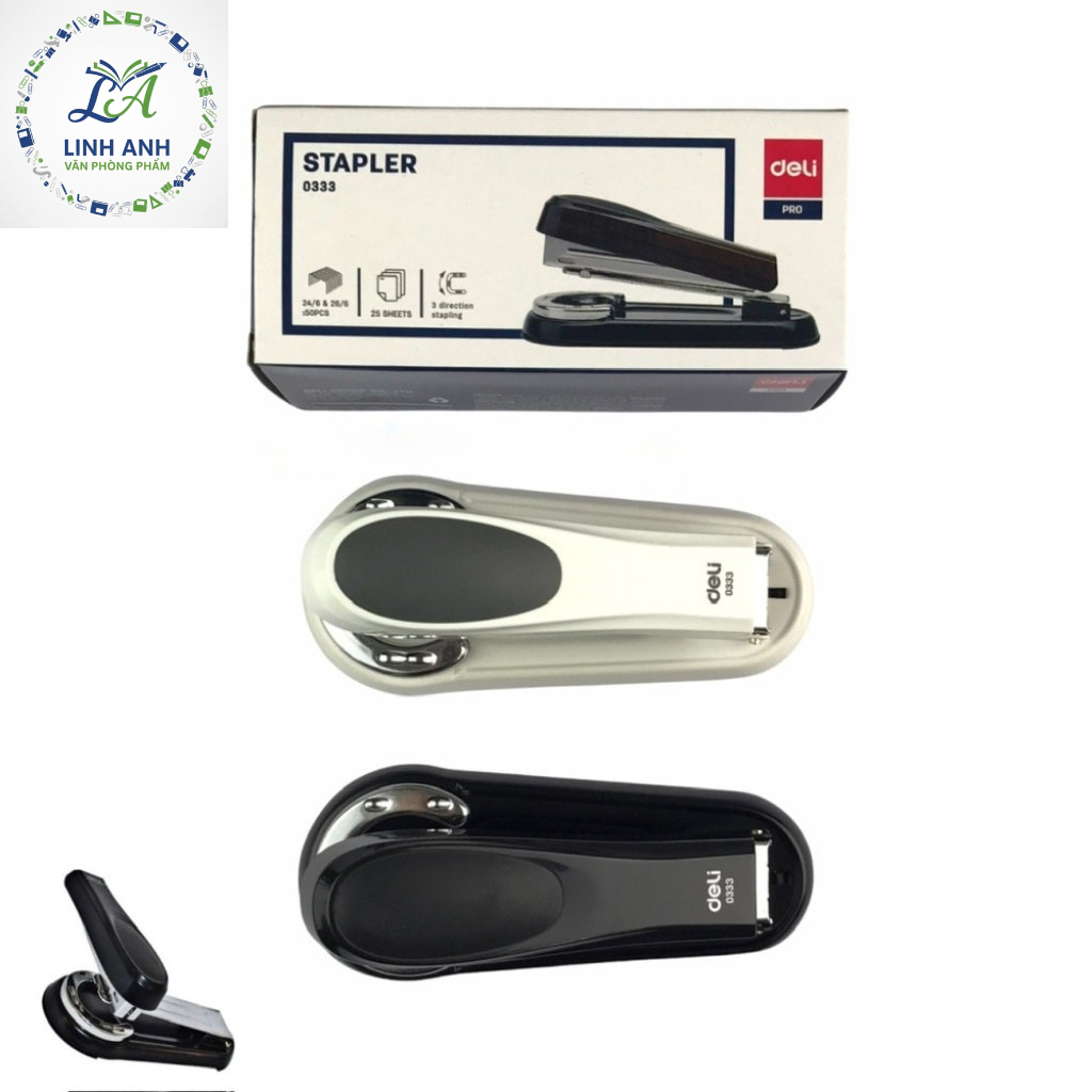 Bấm kim 3 xoay Deli 333