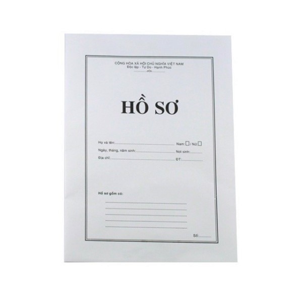 Bao hồ sơ 80 (25x35) - A4 trắng có chữ (X/100c)