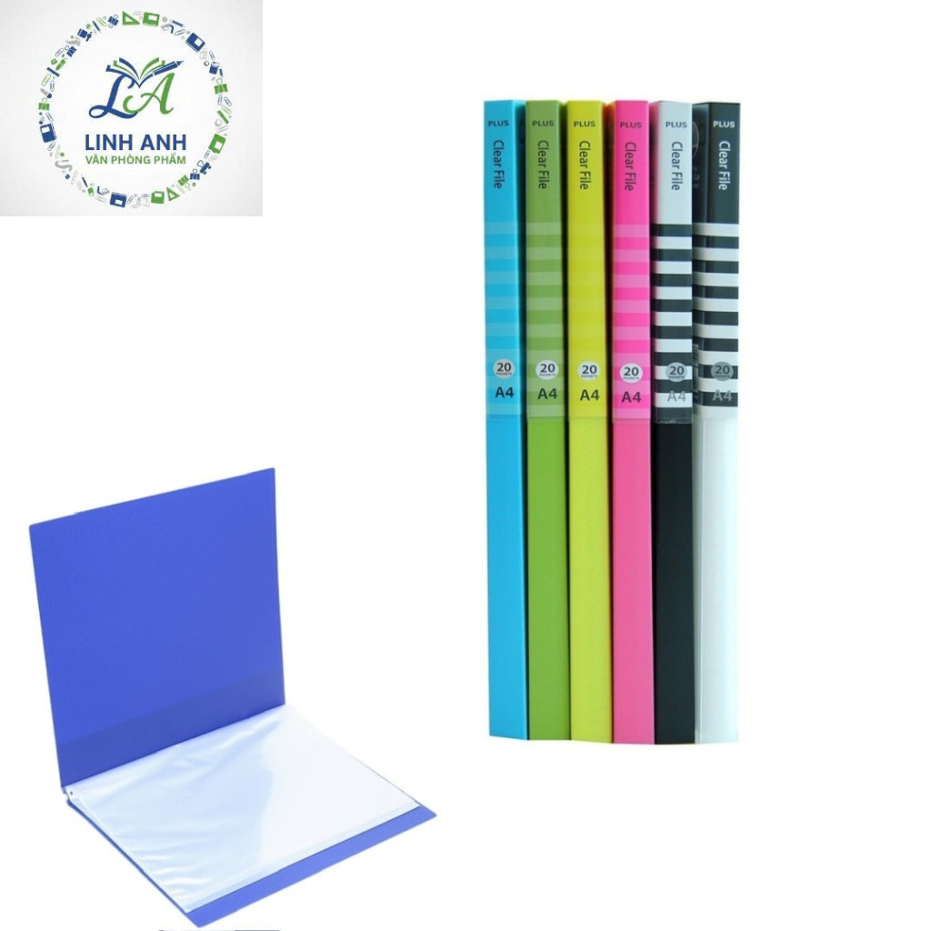 Bìa lá nhựa 20 lá Plus