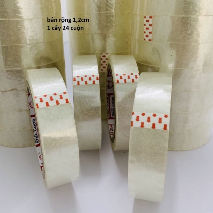 Băng keo 12mm - trong 100y (cây/24 cuộn - B/20)