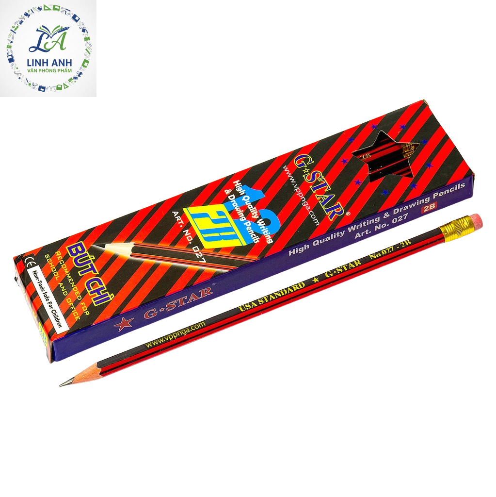 Bút chì đen 027 2B Gstar hộp 12 cây