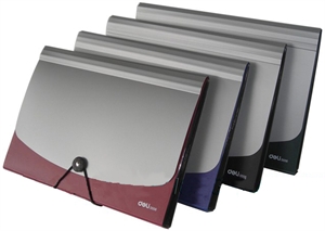 Cặp tài liệu nút bóng 5558 - Bìa 12 ngăn Deli