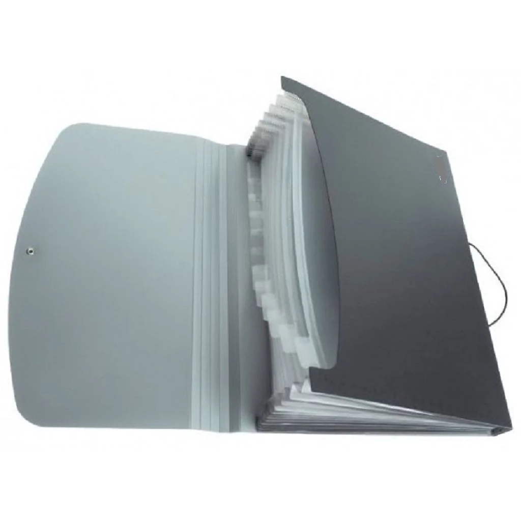 Cặp tài liệu nút bóng 5558 - Bìa 12 ngăn Deli