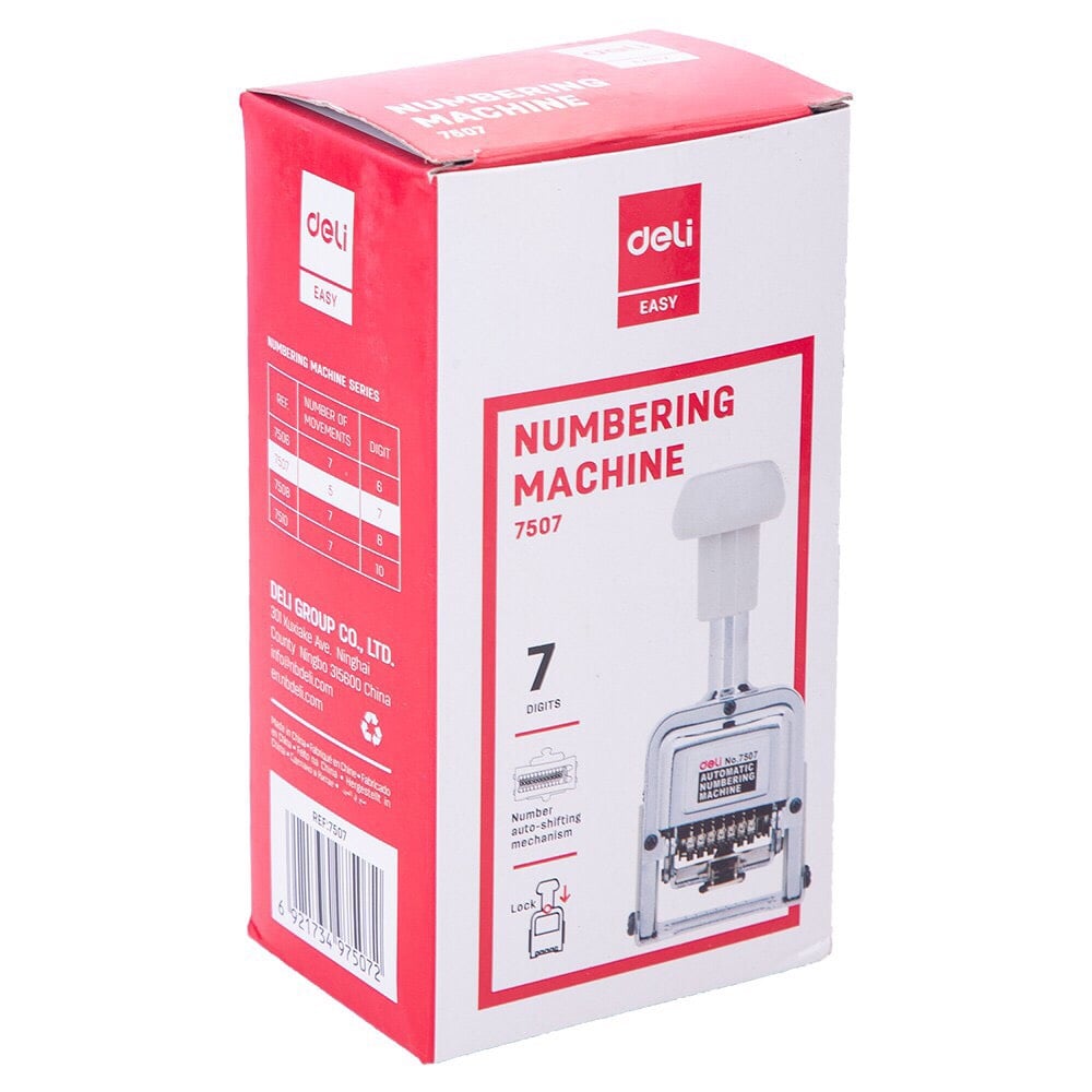 Máy đóng 7 số Deli 7507