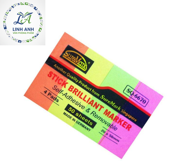 Giấy note 4 màu Suremark SQ 6670