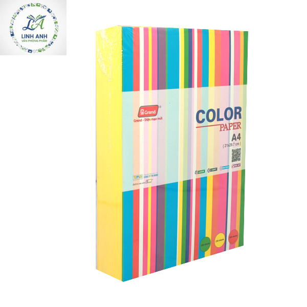 Giấy photo A4 trộn 100T - Ford 80 (5 màu) Grand 436