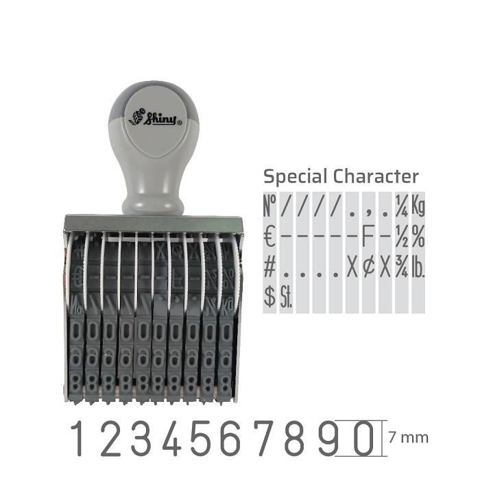 Dấu số N110 hiệu Shiny (10 số 9 ly)