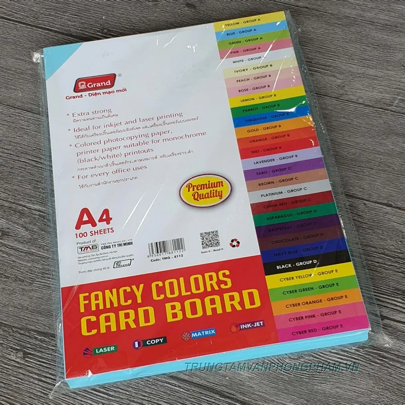 Giấy photo đặc biệt A4 Grand  (X/500)