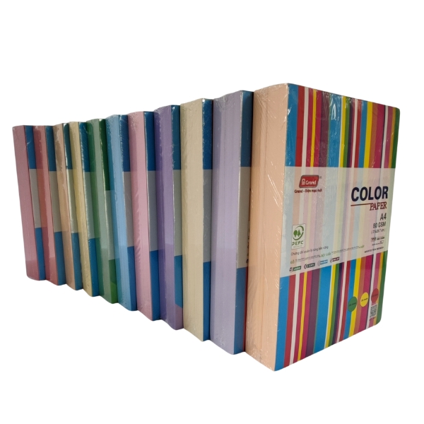 Giấy photo A4 trộn 100T - Ford 80 (5 màu) Grand 436