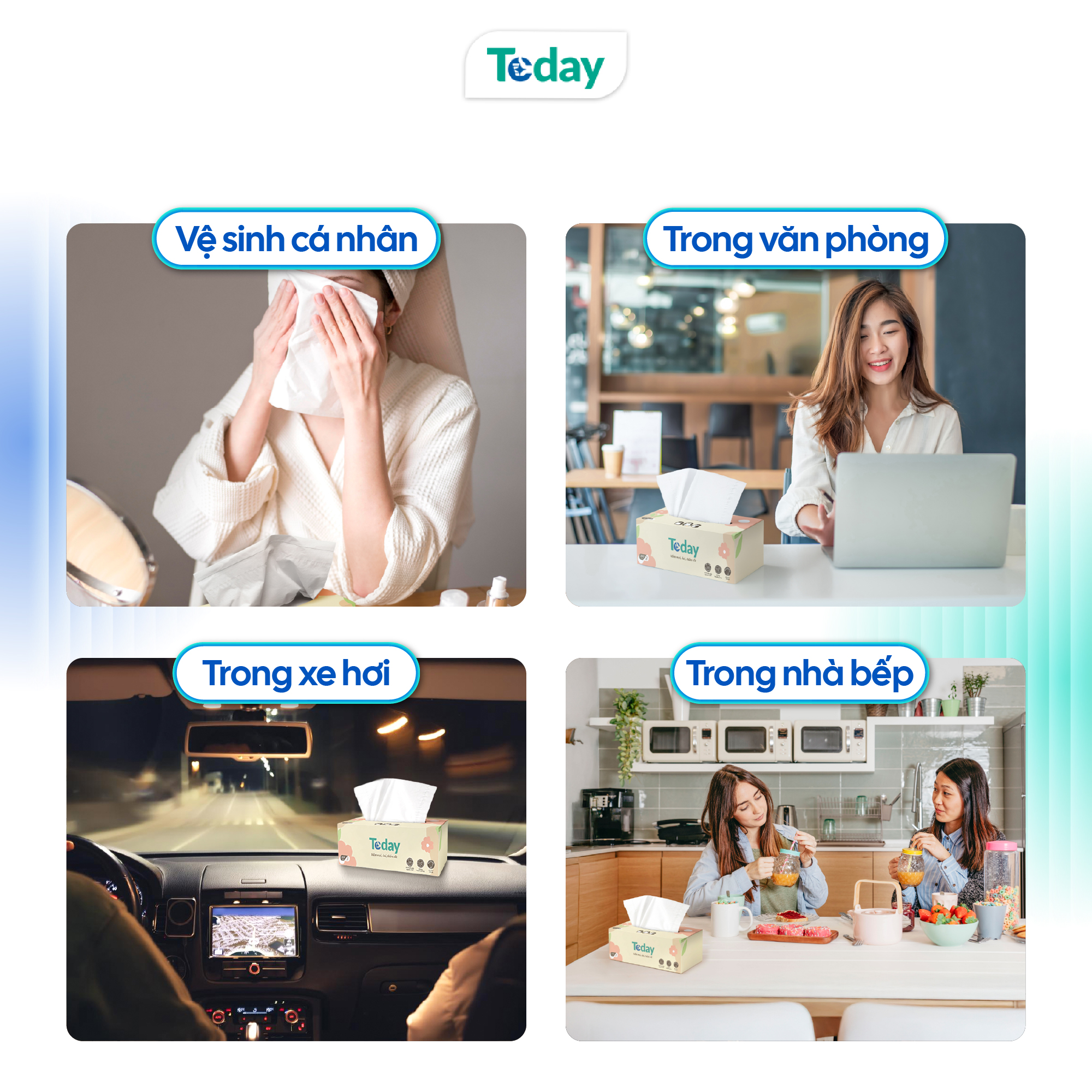 [Hộp 200 Tờ] Khăn Giấy Lụa TODAY 2 Lớp