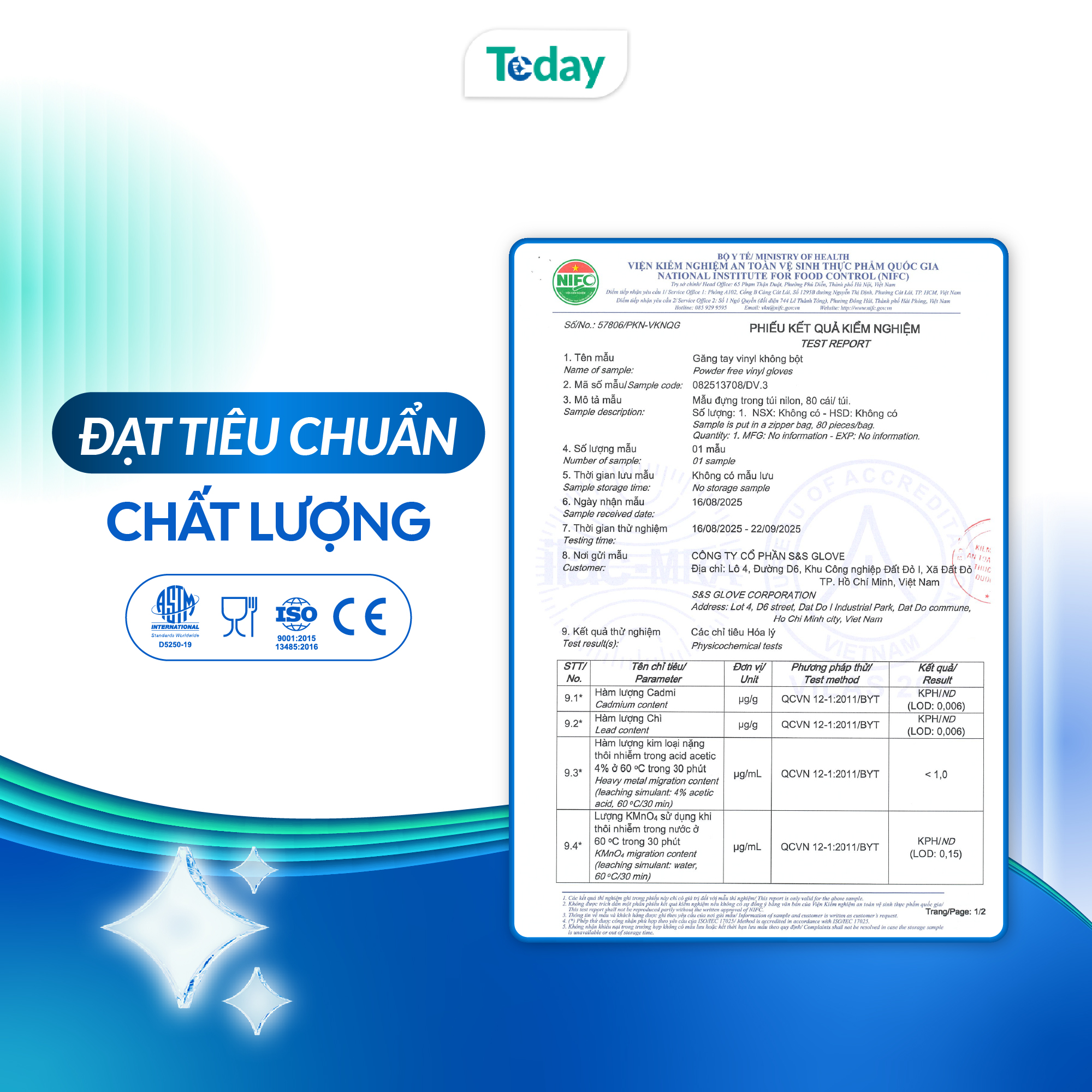 Găng Tay  Thực Phẩm TODAY Vinyl