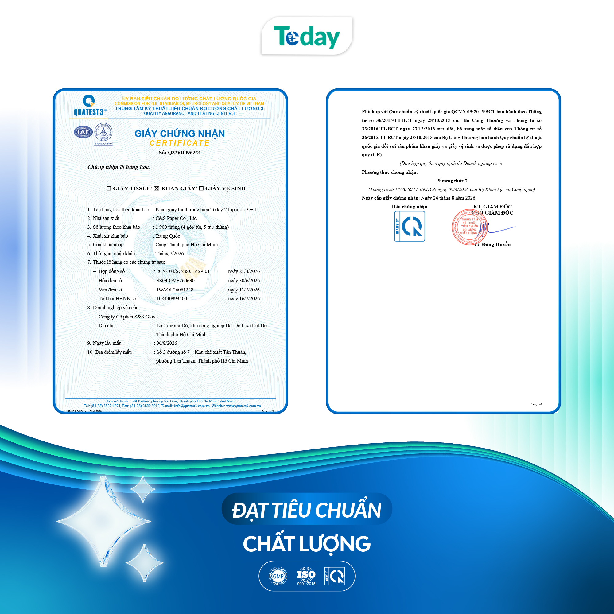 [Gói 200 Tờ] Khăn Giấy Lụa Đa Năng TODAY 2 Lớp