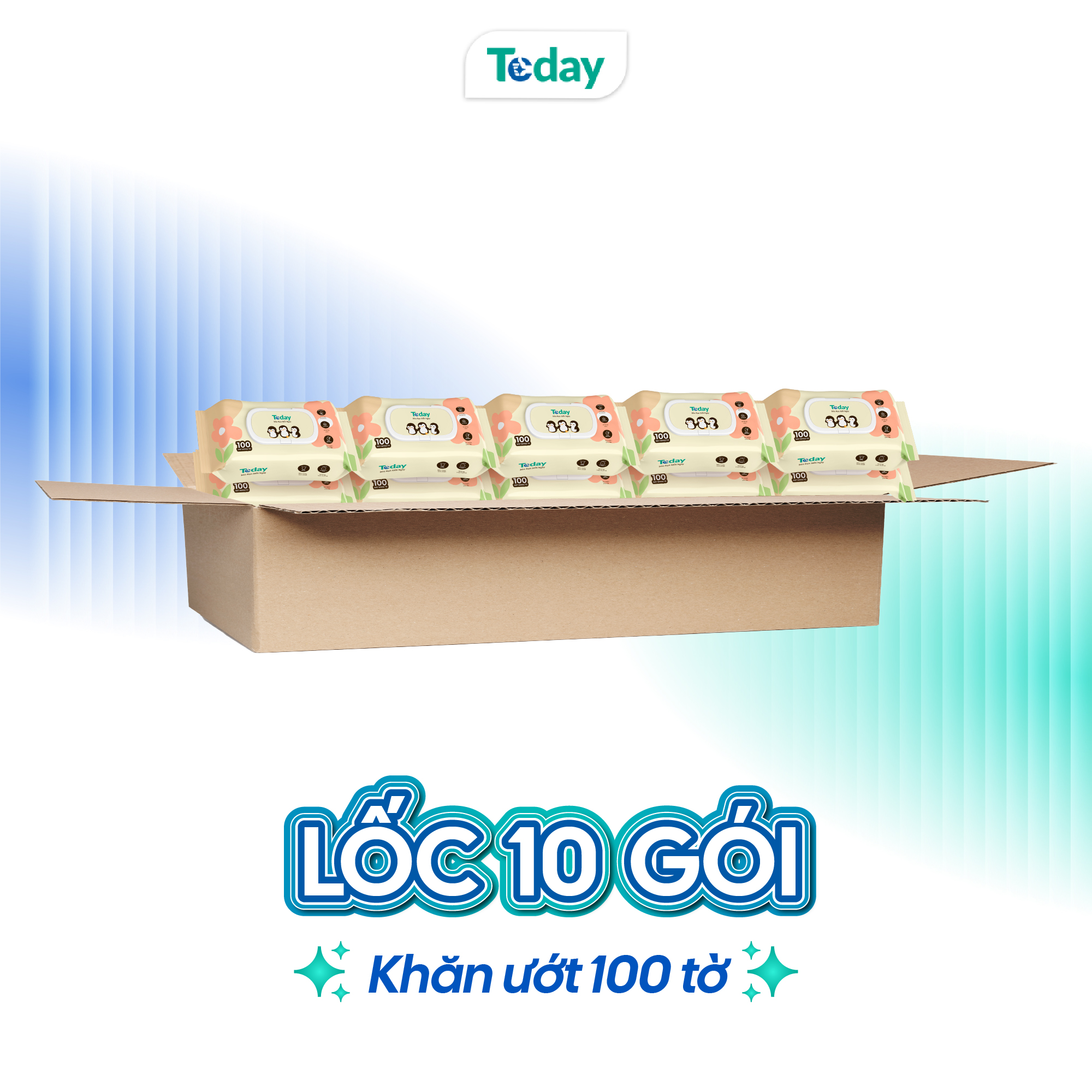 [Gói 100 Tờ] Khăn Ướt TODAY Cao Cấp