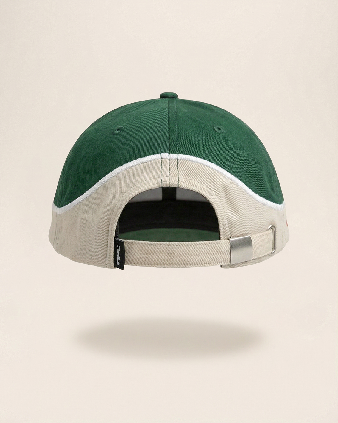 GREEN & BEIGE KHAKI BASEBALL CAP
