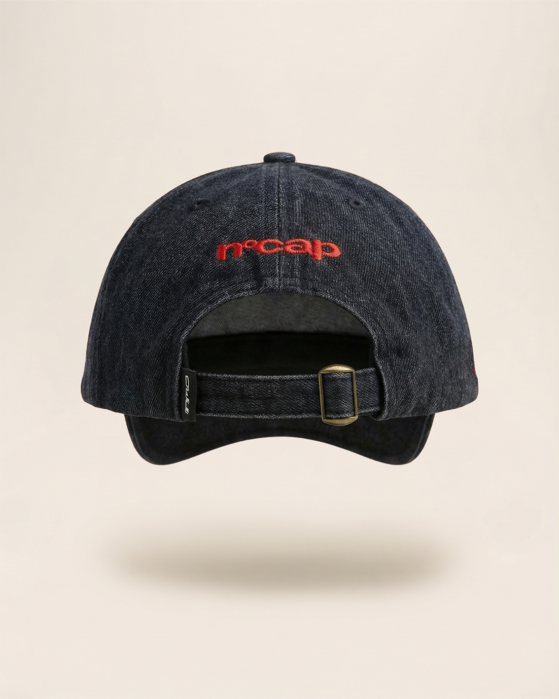 BLACK WASHED DENIM BASEBALL CAP