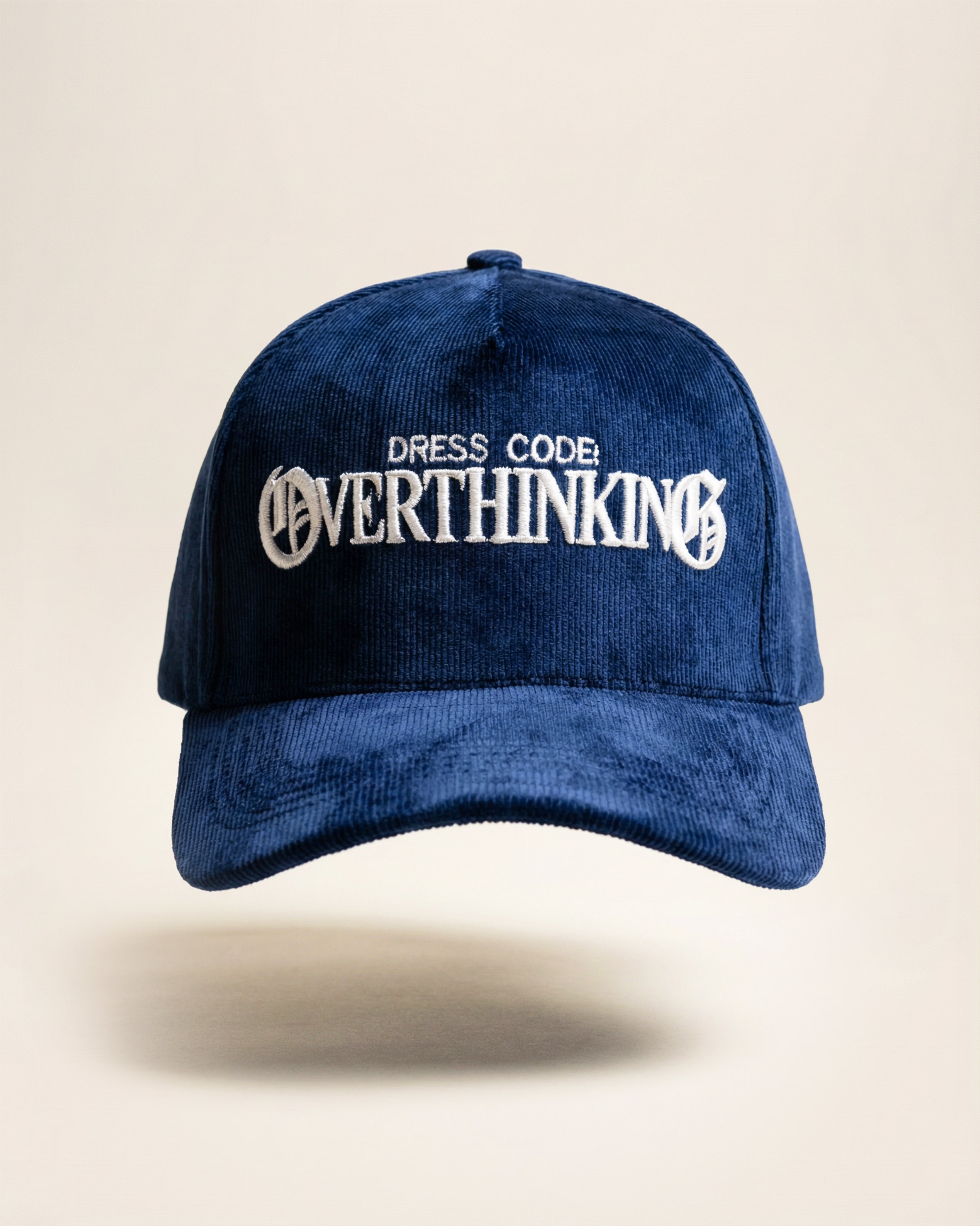 BLUE CORDUROY PANEL BASEBALL CAP