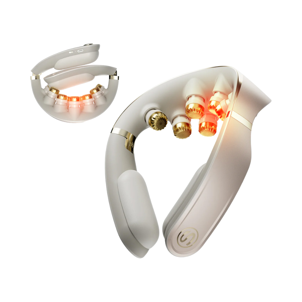 Máy massage cổ SKG dùng TENS+EMS - SKG G7 Pro Fold Titanium