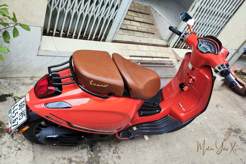 Yên Đôi Vespa Cao Cấp - Màu nâu vintage_ VESPA-V15-BROWN