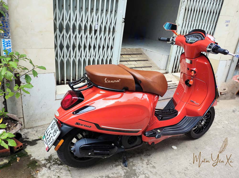 Yên Đôi Vespa Cao Cấp - Màu nâu vintage_ VESPA-V15-BROWN