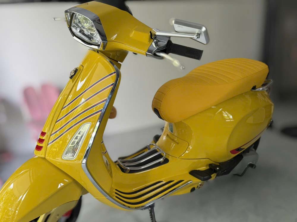 Yên 2 Tầng Vespa Cao Cấp _ Màu vàng _ VESPA-V13-YELLOW