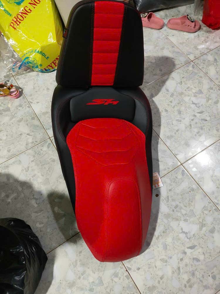 Yên Xe Tựa Lưng Cho Honda SH – Phiên Bản Màu Đỏ-Đen _ SH-TL03-RED