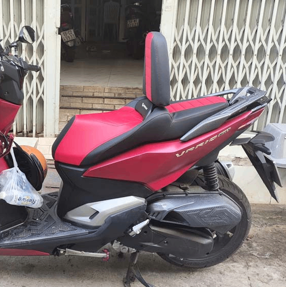 Yên Xe Tựa Lưng Cho Honda Vario Đỏ Đen _ VARIO-TL03-RED