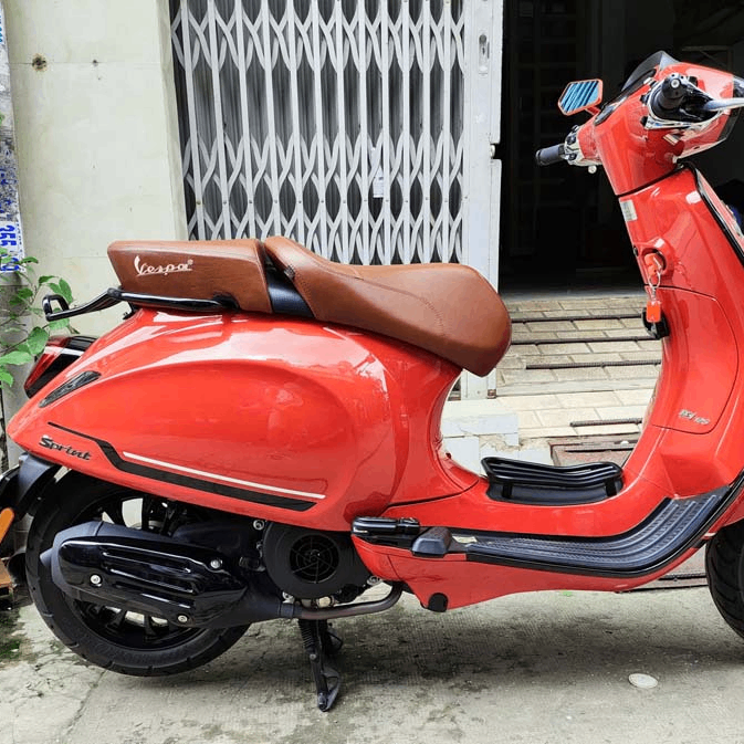 Yên Đôi Vespa Cao Cấp - Màu nâu vintage_ VESPA-V15-BROWN