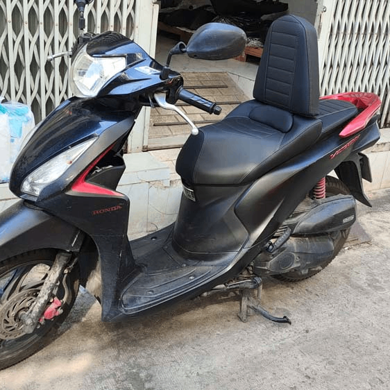 Yên Xe Tựa Lưng Cho Honda Vision – Phiên Bản Màu Đen _ VISION-TL03-BLACK