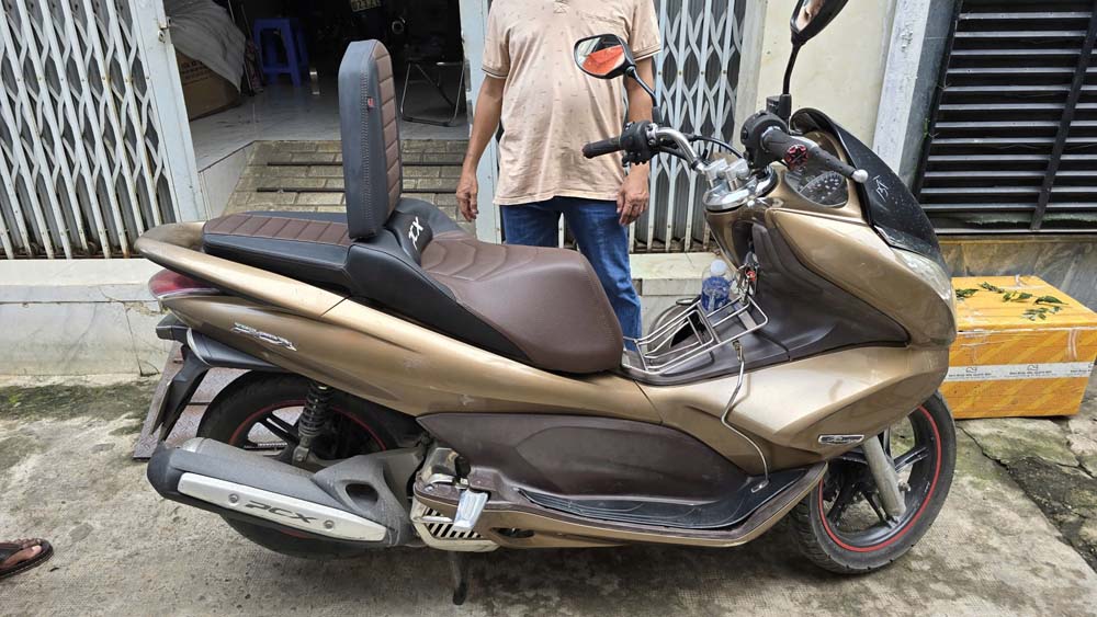 Yên Xe Tựa Lưng Cho Honda PCX –  Màu Đen-Nâu _ PCX-TL03-BROWN