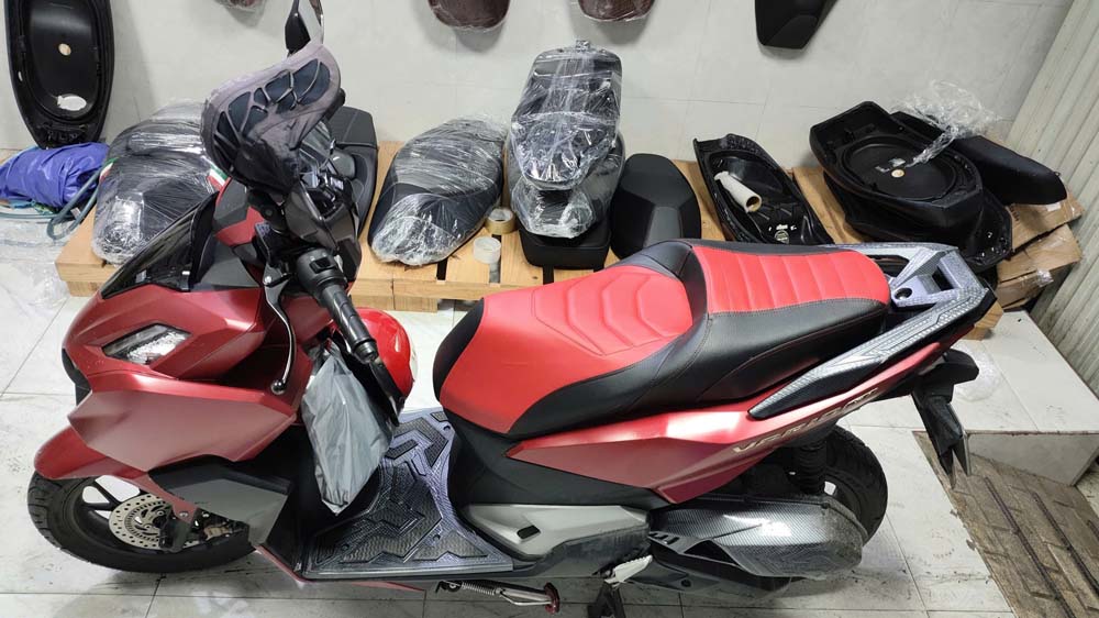 Yên Độ Honda Vario _ Đỏ Đen _ Gờ thể thao _ VARIO-G12-RED