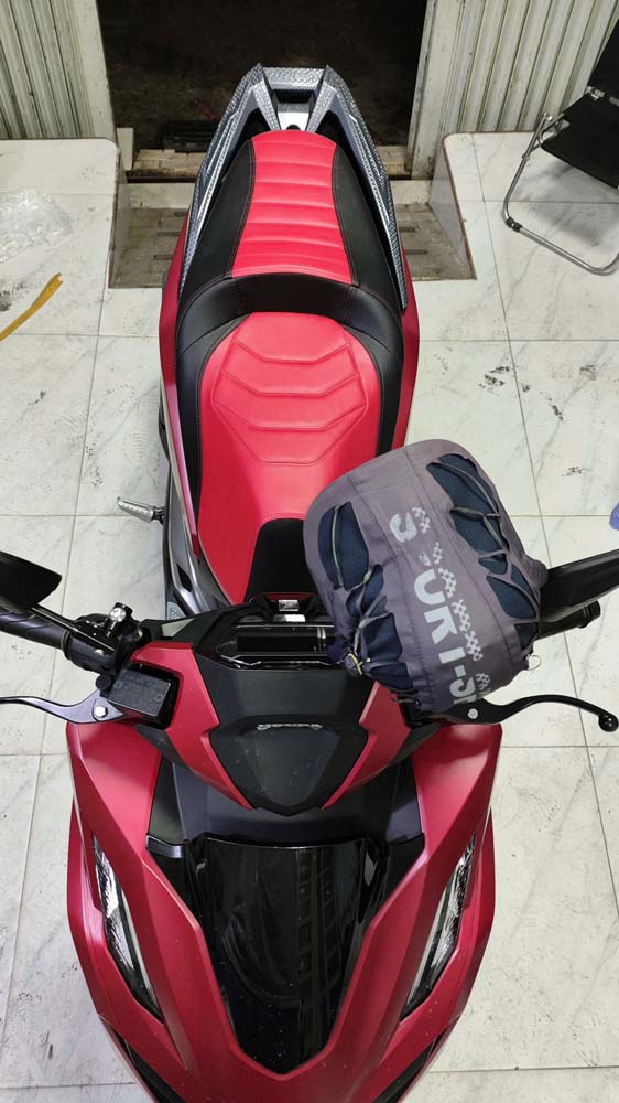 Yên Độ Honda Vario _ Đỏ Đen _ Gờ thể thao _ VARIO-G12-RED