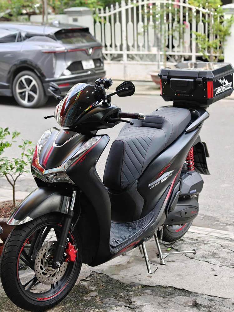 Yên xe kiểu thể thao cho xe sh các đời - êm ái và độc đáo _ SH-G09-BLACK